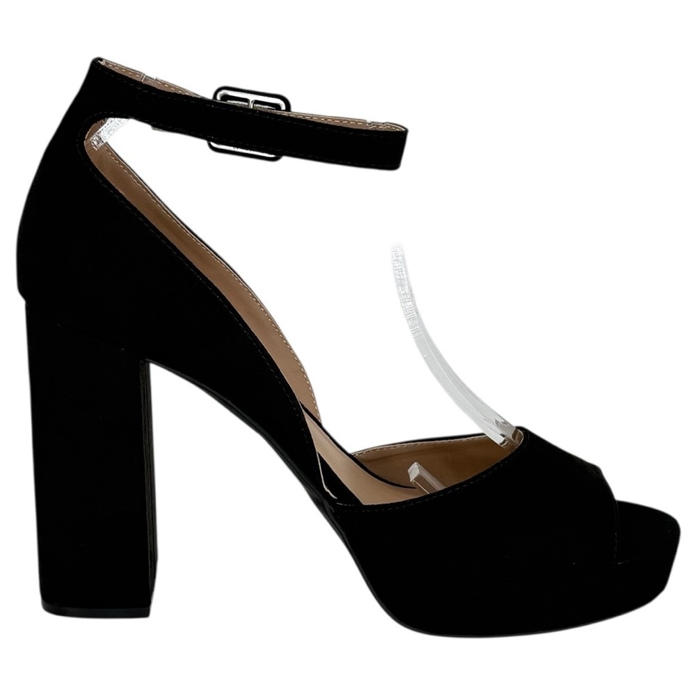 Sun + Stone Reemaa Black Microsuede Womens Pumps Size 10M - Picture 6 of 14